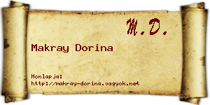Makray Dorina névjegykártya