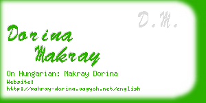 dorina makray business card
